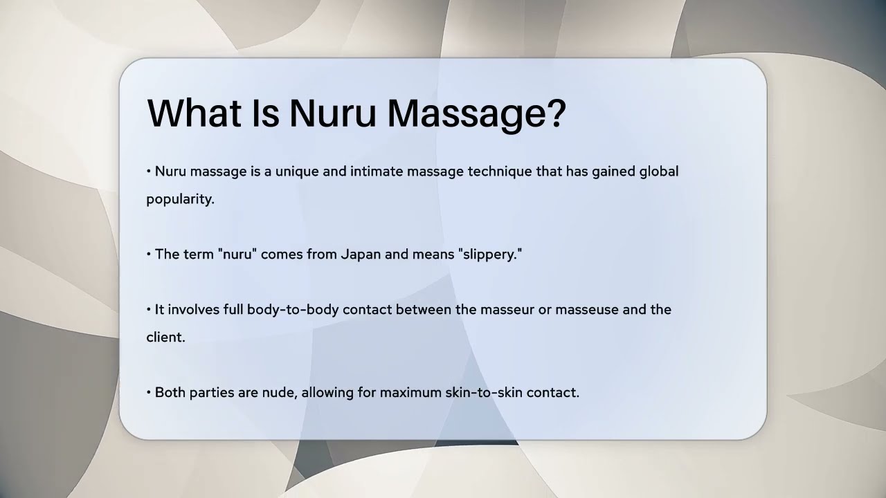 Choosing and Preparing for Your Nuru Massage Session